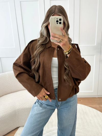 Norvella - HazelBloom Wildlederjacke