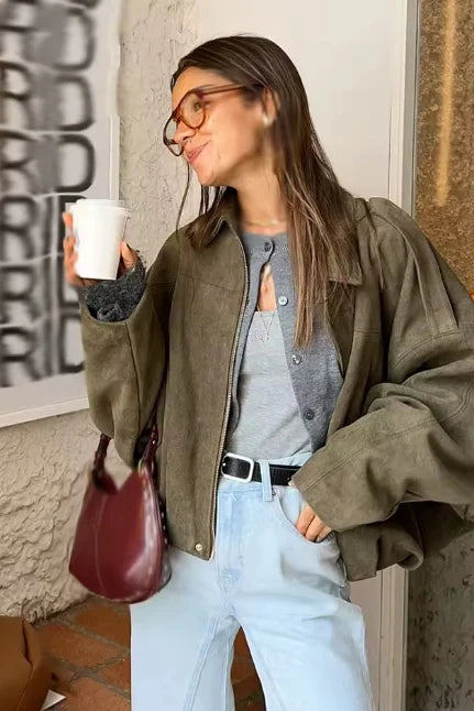HazelBloom Wildlederjacke